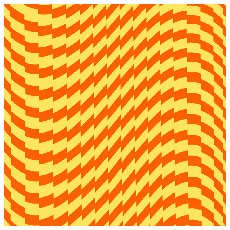 Rideaux de douche jaunes orange en zigzag très longs, L 70 po x H 72 po