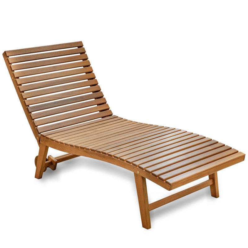 Cayman Outdoor Teak Wood Chaise Lounge