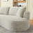 Luxury 4 - Seat L Shape Sectional Sleeper, Corduroy Fabric, Cream, Sponge Support, No Assembly For Living Room Curved Corduroy, Pocket Spring, Reception-1363293015