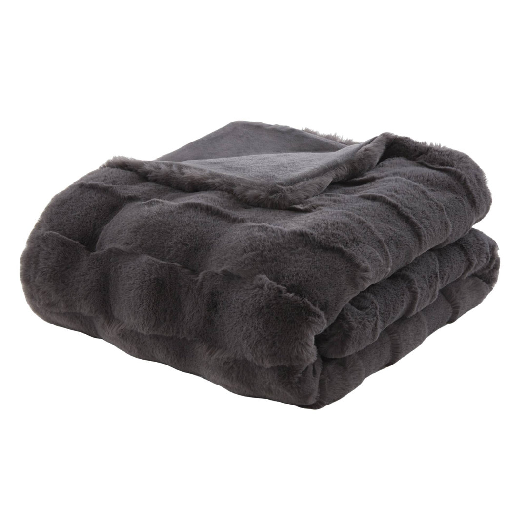 Vivienne Faux Fur Throw Madison Park 