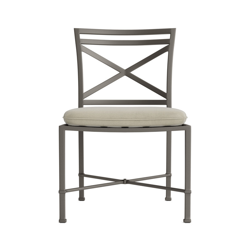 Venetian Outdoor Dining Side Chair, Fusion Moccasian, Brown, Mica