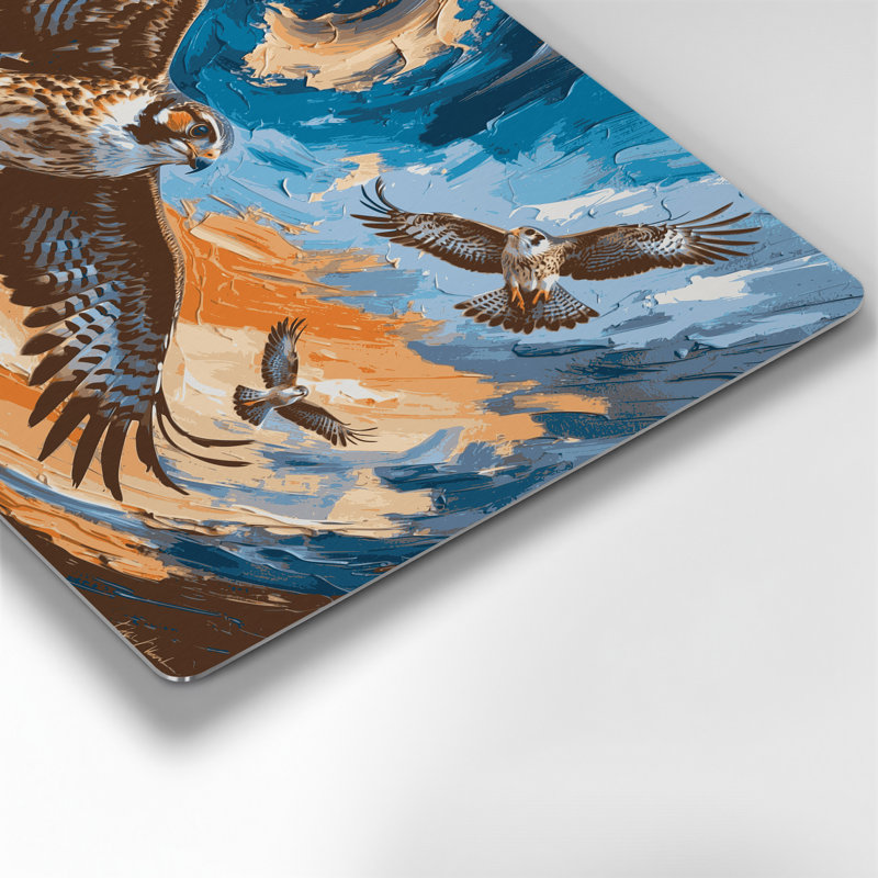 Art mural en métal oiseaux, H 240 po x l 288 po x P 0,05 po