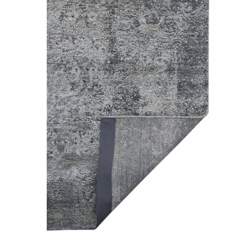 Zenith Abstract Area Rug in Gray, Rectangle 8' x 10'