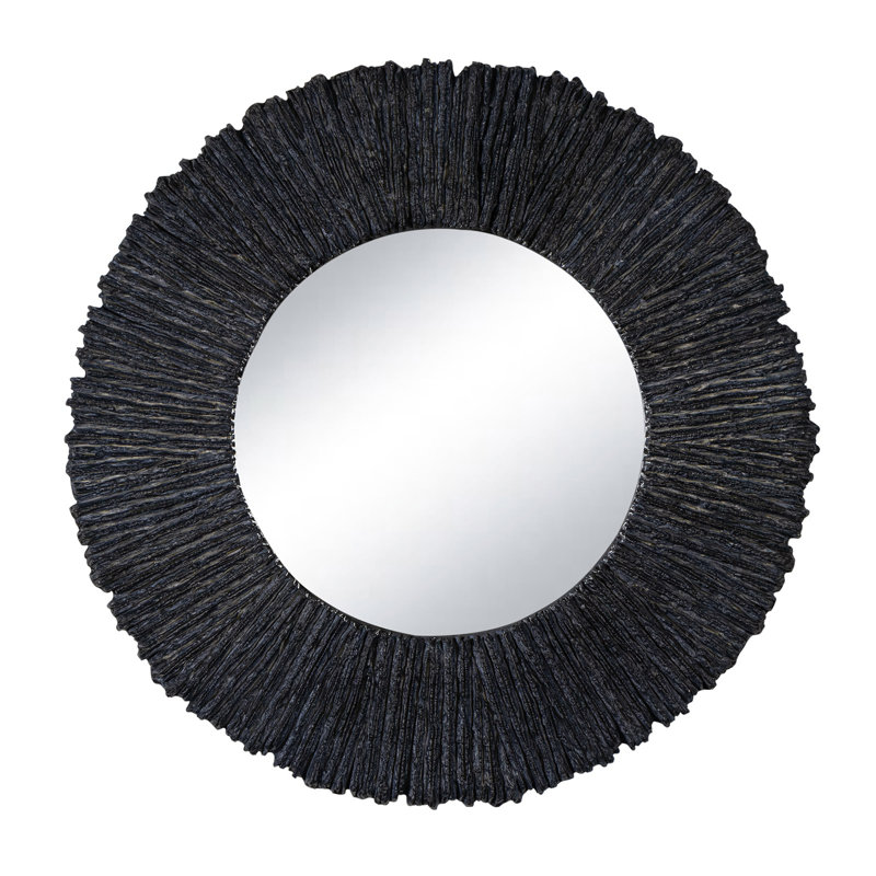 Miroir ardoise rond (noir)