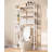 Over The Toilet Storage With Basket And Drawer, Bamboo Bathroom Organizer With Adjustable Shelf & Waterproof Feet Pad-689591153