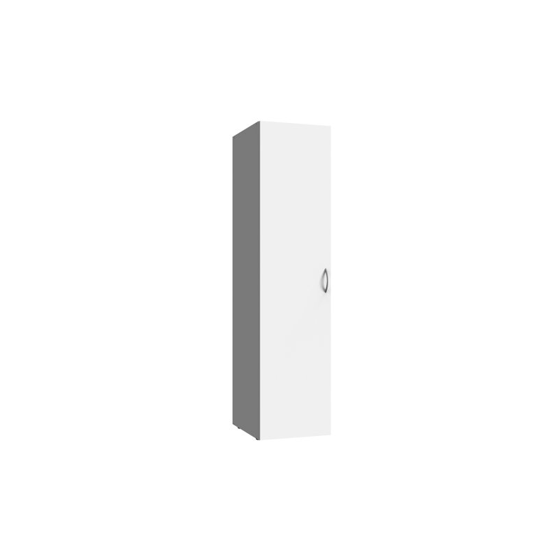 Aggi 1 Door Wood Wardrobe, 185cm H x 40cm W x 40cm D, White