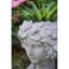 Pot à fleurs en ciment pour maison et jardin, 7,9 x 8,9 x 11,6 po, gris, avec bordure florale 8,9 x 7,9 x 11,6 po, jardin cohérent-1821418415