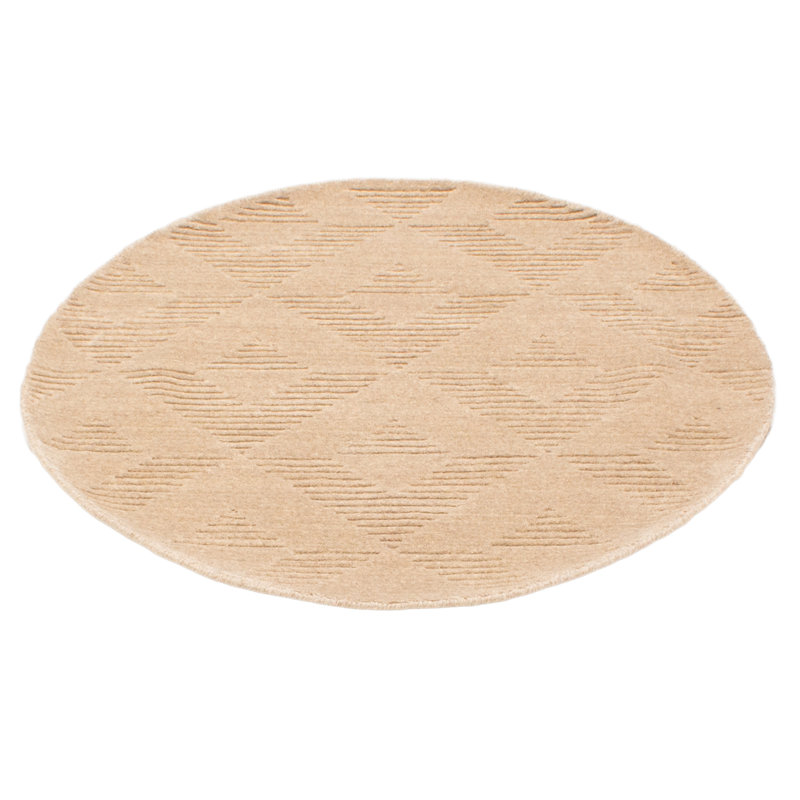 Tapis brun clair Kashkuli 3 pi 10 po x 3 pi 11 po