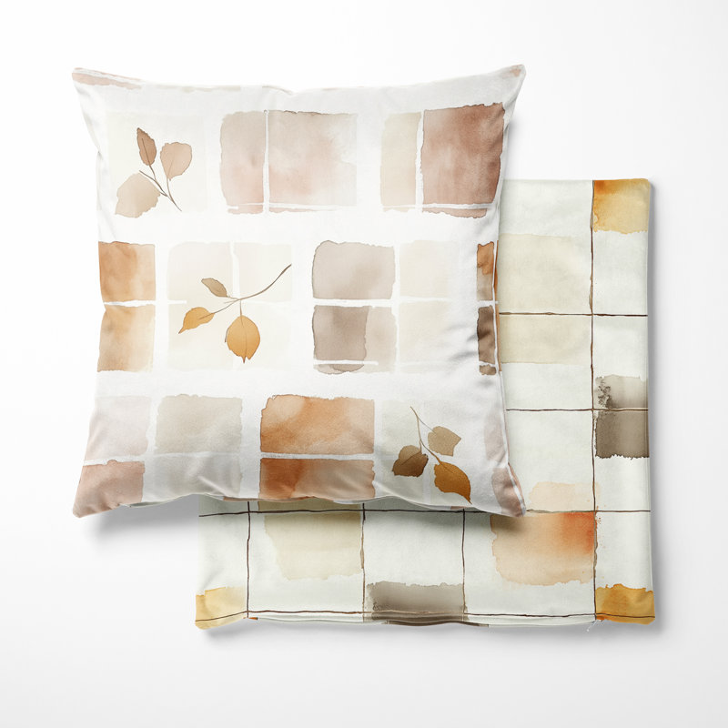 Coussin Plaid, H 20 po x l 20 po