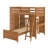 Herminda Twin Solid Wood L-Shaped Bunk Beds with Bookcase by Harriet Bee-647265959