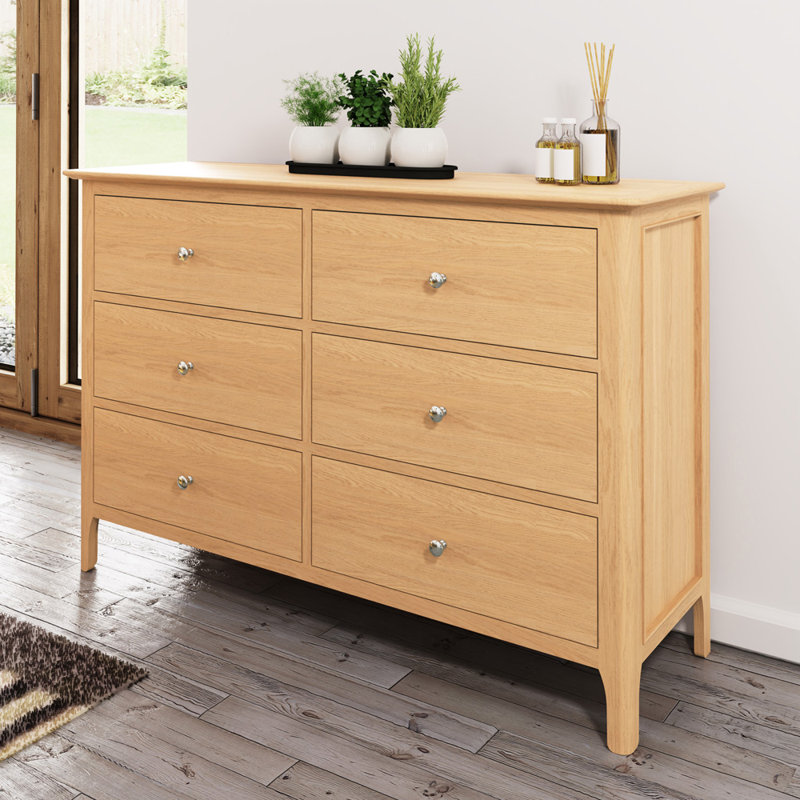 Bisbrooke 85cm H x 130cm W - 6 Drawer Chest