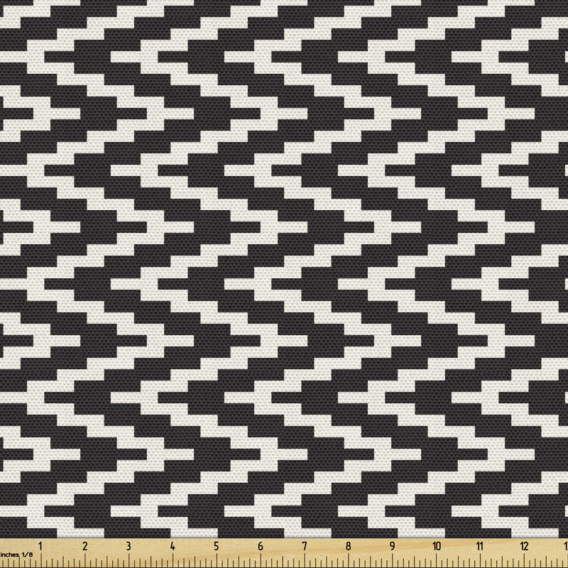 Kathrine Zigzags Monochromatic Fabric