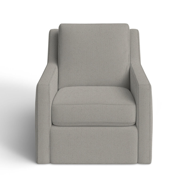 32" Wide Swivel Armchair, Ida Light Gray