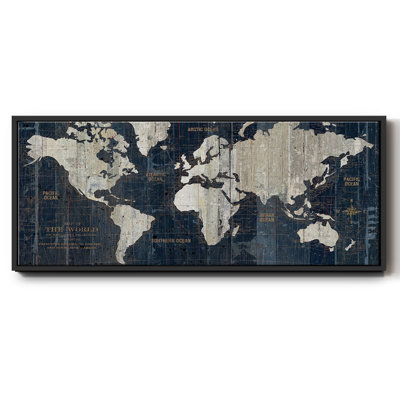 Carte du vieux monde - toile encadrée