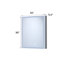 Rectangle 24 po L 30 po x H 30 po x H 30 po