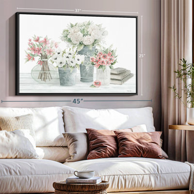 Floral et botanique «Farmhouse Florals Canvas Print»