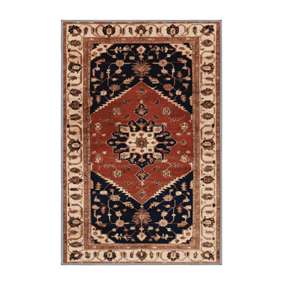 Machine Washable Persian Brown Area Rug
