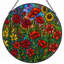 Vitrail de jardin en verre coloré 7,8 po H-2053659286