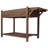 8 Pockets Horticulture Raised Garden Bed Elevated Wood Planter Box Stand With Foldable Side Table And Storage Shelf For Herb/Vegetables/Flowers/ Dark Brown Color-1633907159