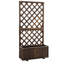 Jardinière, jardinière surélevée en bois avec jardinière et treillis pour plantes grimpantes