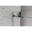 4876 Nickel brossé sans cadre, une porte de douche fixe et une porte décalée, grandes poulies 70 SM 304 SUS avec fonction de fermeture en douceur réglable, nettoyage facile et sécurité anti-déflagrante