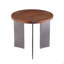 Table basse ronde en bois de noyer-2117330232