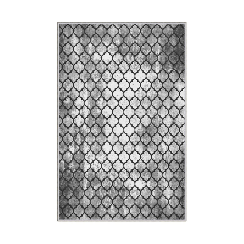 Elegant Hall Carpet, 2.6 x 9.8 Feet | 100% Polyester, 650 g/m², Pile Height: 0.3 Inches | Antibacterial, Non-Slip PVC Dot Underside | Machine Washable, 3D Digital Printing, Ideal for Modern Living Spaces