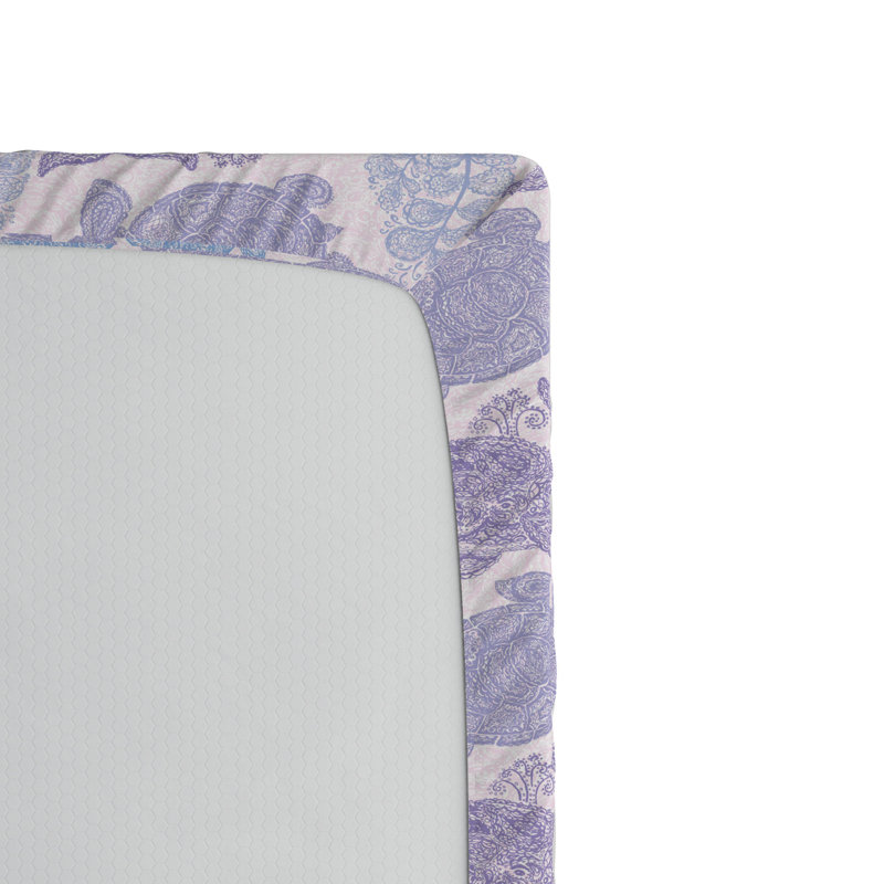 Microfiber Fitted Sheet, Twin Fitted Sheet, Purple Whale