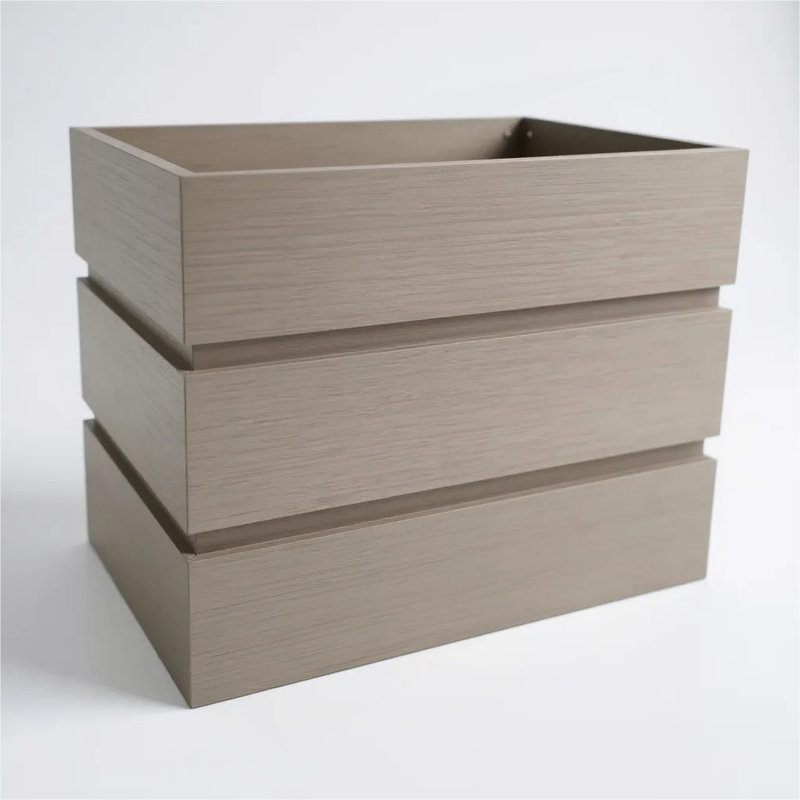 Jardinière rectangulaire Rectanglar - gris-brun, Brun / gris