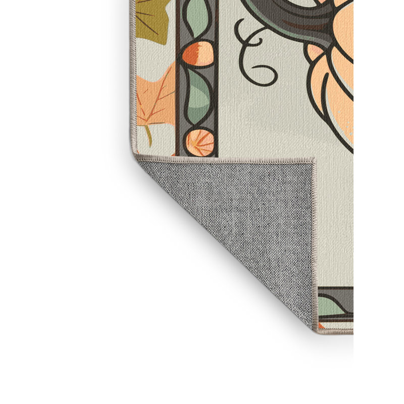 Tapis de Noël lavable The Holiday Aisle®, Rectangle 7 pi x 9 pi