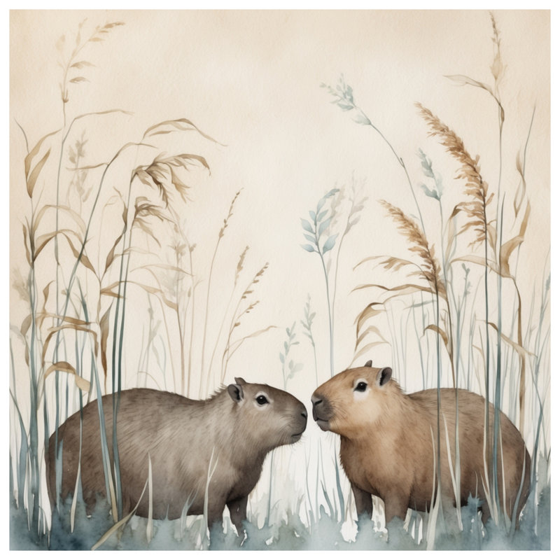 Housses de couette Capybara In Grass, Très grand lit