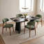 Ensemble de salle à manger extensible rectangulaire Alward pour 4 personnes, ensemble de salle à manger moderne en bois avec chaises rembourrées-514540310-514540315-514540316