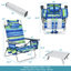 Chaise de plage inclinable avec table Hentges