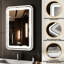 Miroir de meuble-lavabo mural 32x24 avec DEL, intensité variable, 3 couleurs-1460392587