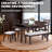 Modern Rectangular Lift-top Storage Dining Table With Drawer, Walnut, 66 Inch - Seats 6