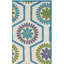 Tapis ivoire / bleu en laine touffeté à la main Ilion-1697874385