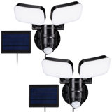 10W Adjustable Heads LED Solar Power Outdoor Security Flood Light with Motion Sensor