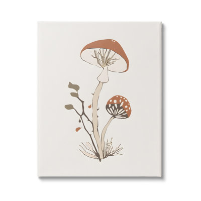 Art mural minimaliste sur toile Amanita par Petals Prints Design
