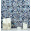 Carreau de mosaïque en verre à bord droit pour piscine 0,9 po x 0,9 po-109069845