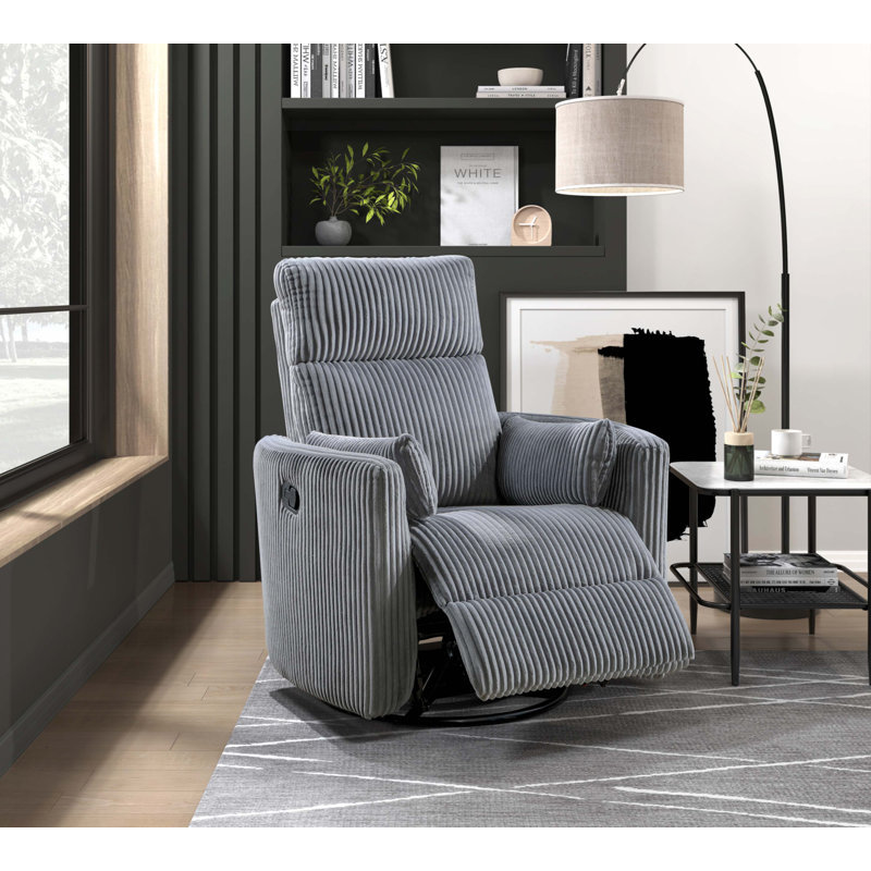 Fauteuil d'appoint en tissu velours côtelé, Gris