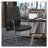 Aleen Modern Leather Upholstered Office Chair – Sleek Seat & Metal Armrest, Ergonomic Swivel Desk & Conference Seating with Adjustable Height & Fixed Frame-1485207490