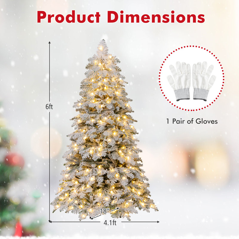  Arbre de Noël artificiel articulé 6 pi avec 616 branches mixtes, H 6 pi