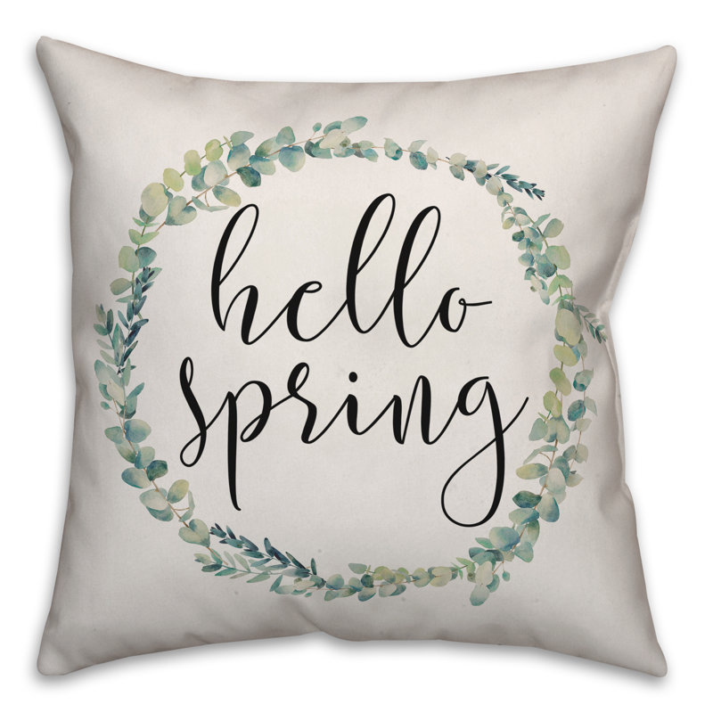 Hello Throw Pillow, 18" x 18"