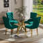 Ensemble de salle à manger à piédestal rond 5 pièces avec chaise capitonnée en velours pour salle à manger et salon-1248467096-1246170666-1248467047