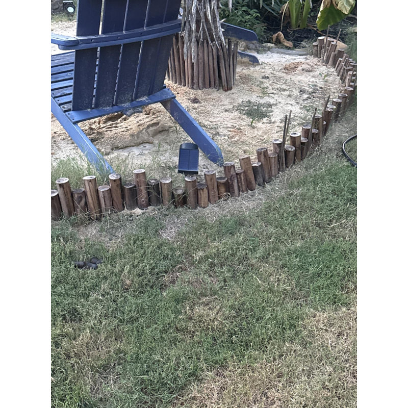 Carbonized Natural Log Landscape Edging Border