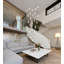 Lustre moderne en cristal en spirale avec lumières DEL à intensité variable et télécommande pour vestibule, escalier et vestibule