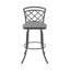 Tabouret pivotant Di Milan en tissu performance texturé avec finition thermolaquée à la main-244384881-244384907-244384906
