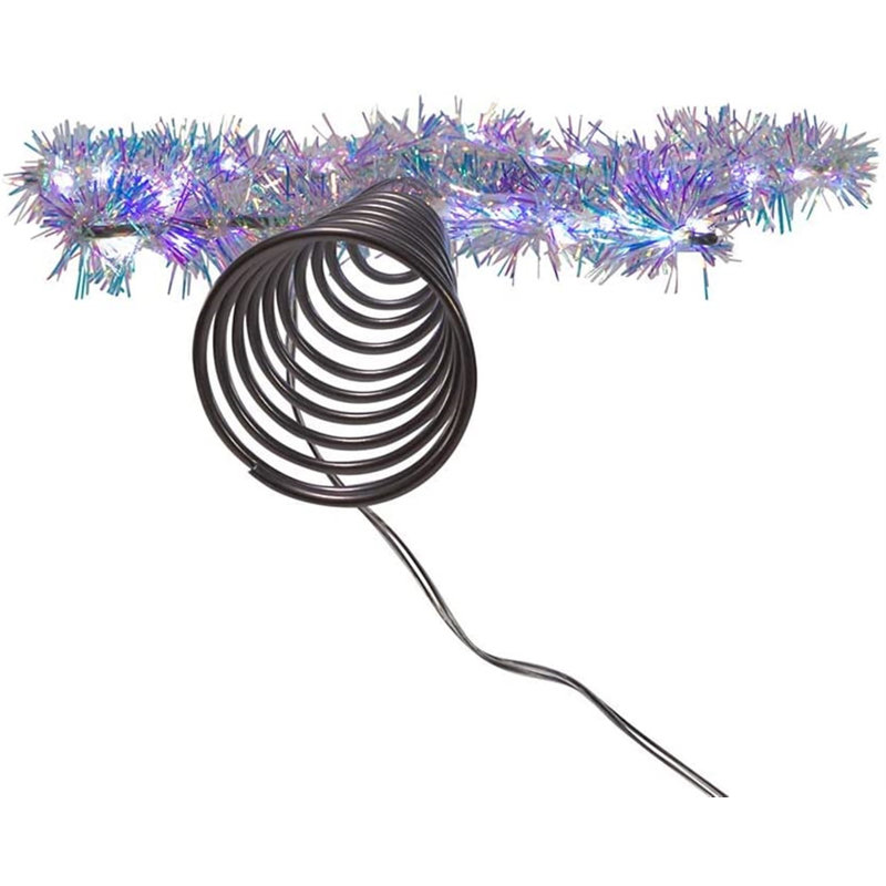 LED Tinsel Star Tree Topper, White