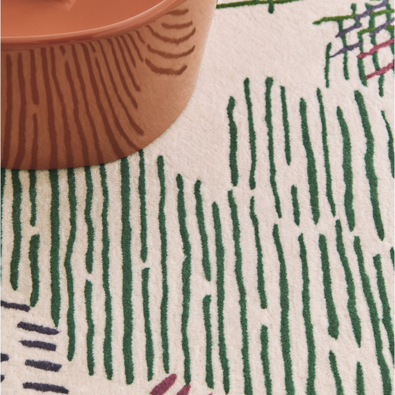 Paysage Hand Tufted Wool Abstract Area Rug, Rectangle 8'2" x 11'4"