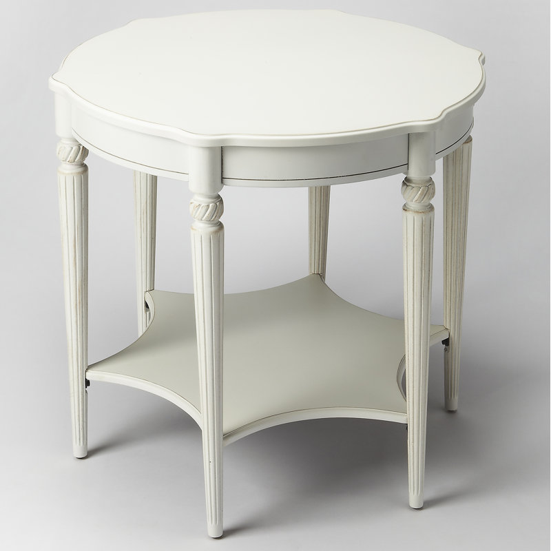 Bainbridge Round Side Table, Cottage White